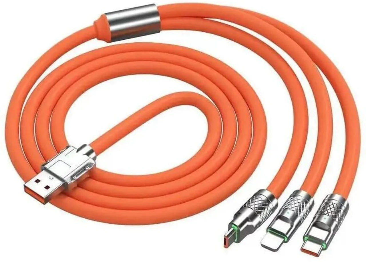 Orange 120W 3-in-1 Fast Charging Cable accessories