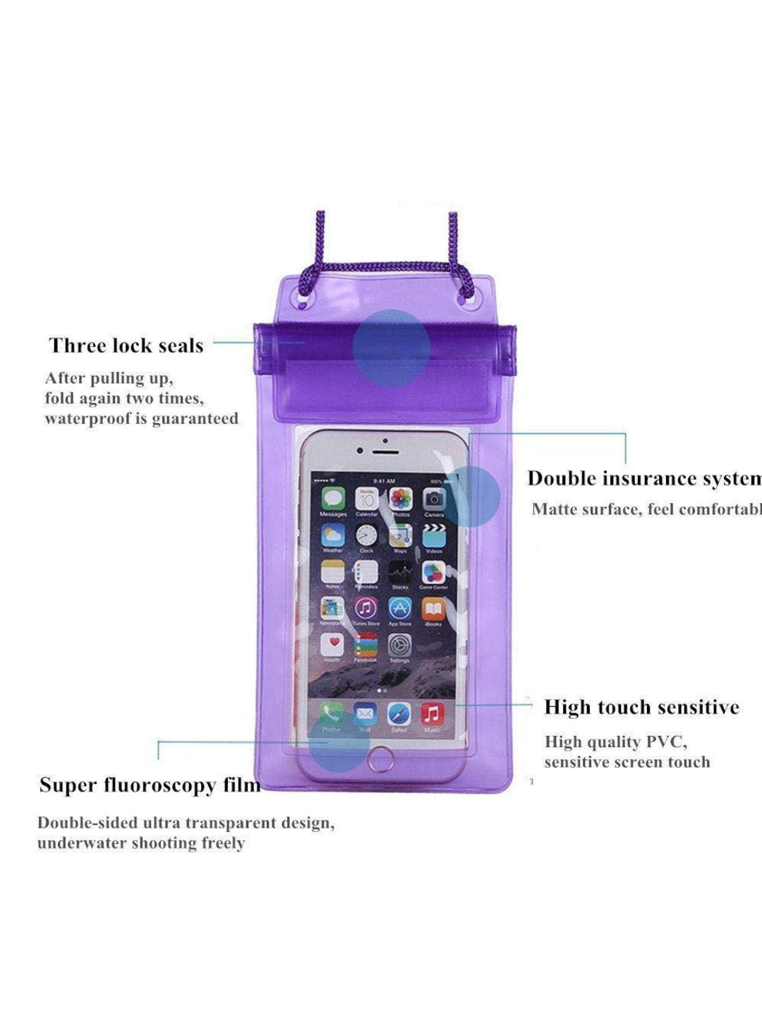 Universal Waterproof Plastic Mobile Cover for Rain & Beach