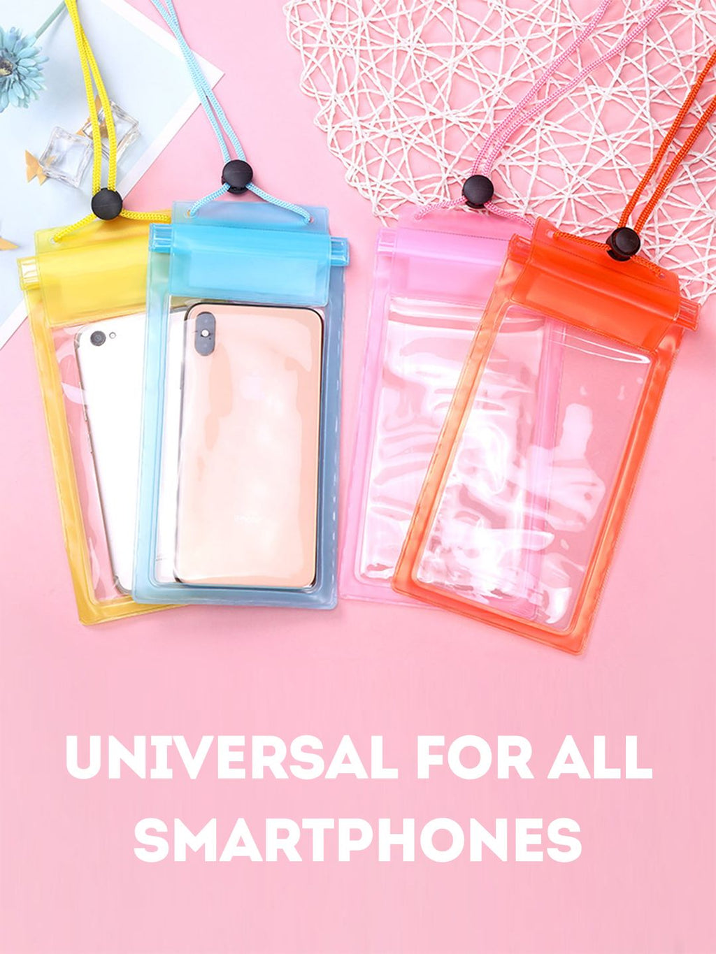 Universal Waterproof Plastic Mobile Cover for Rain & Beach