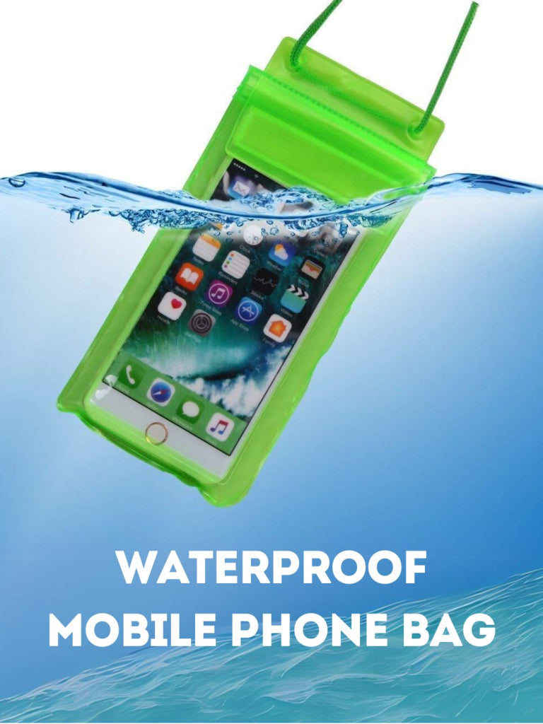 Universal Waterproof Plastic Mobile Cover for Rain & Beach