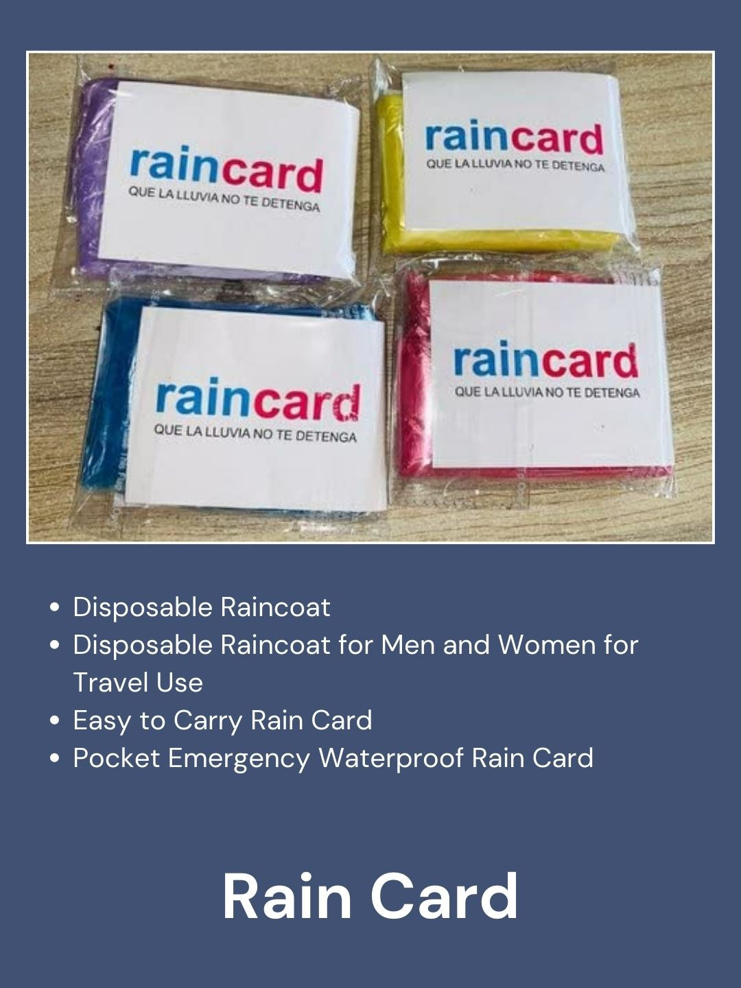 Pocket-Size Disposable Raincard / Raincoat