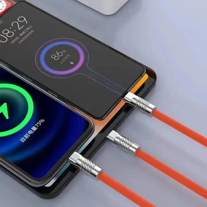 Orange 120W 3-in-1 Fast Charging Cable accessories