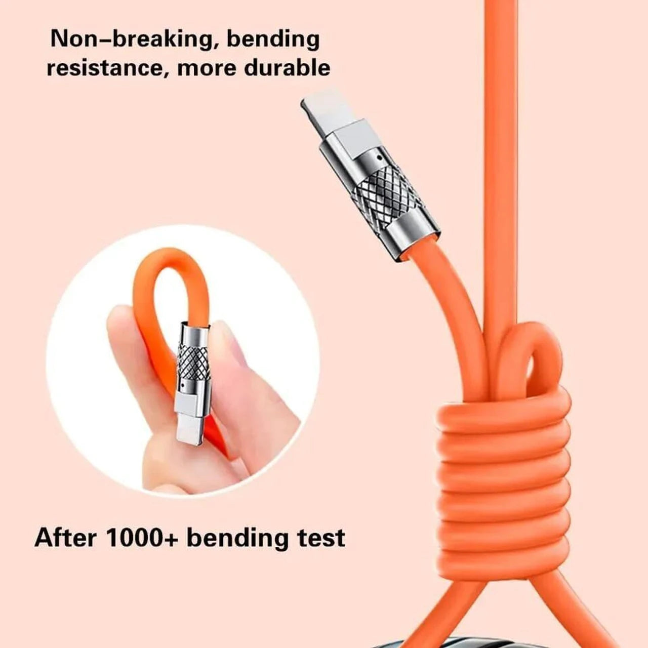 Orange 120W 3-in-1 Fast Charging Cable accessories