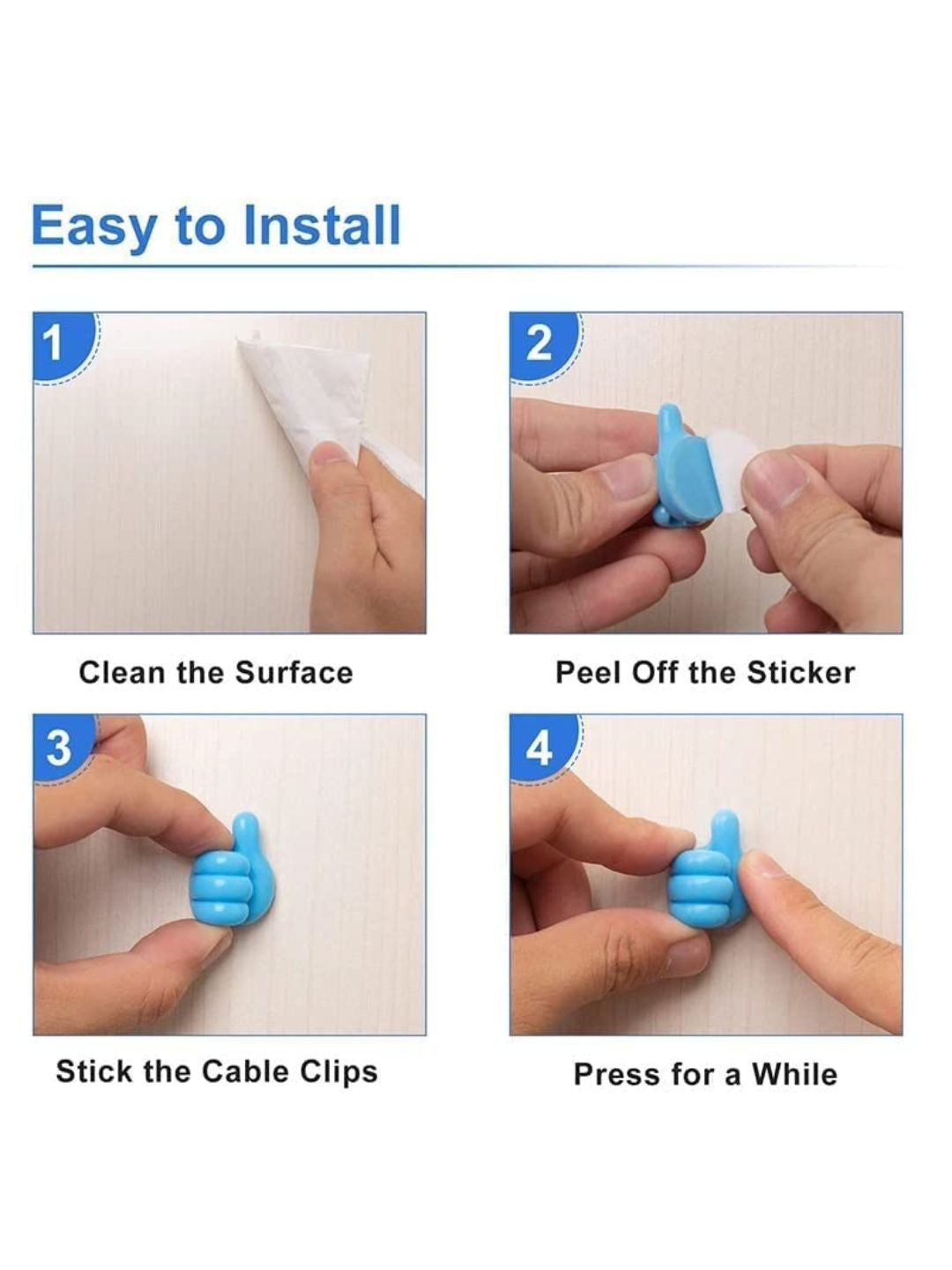 Self-Adhesive Thumb Wall Hook