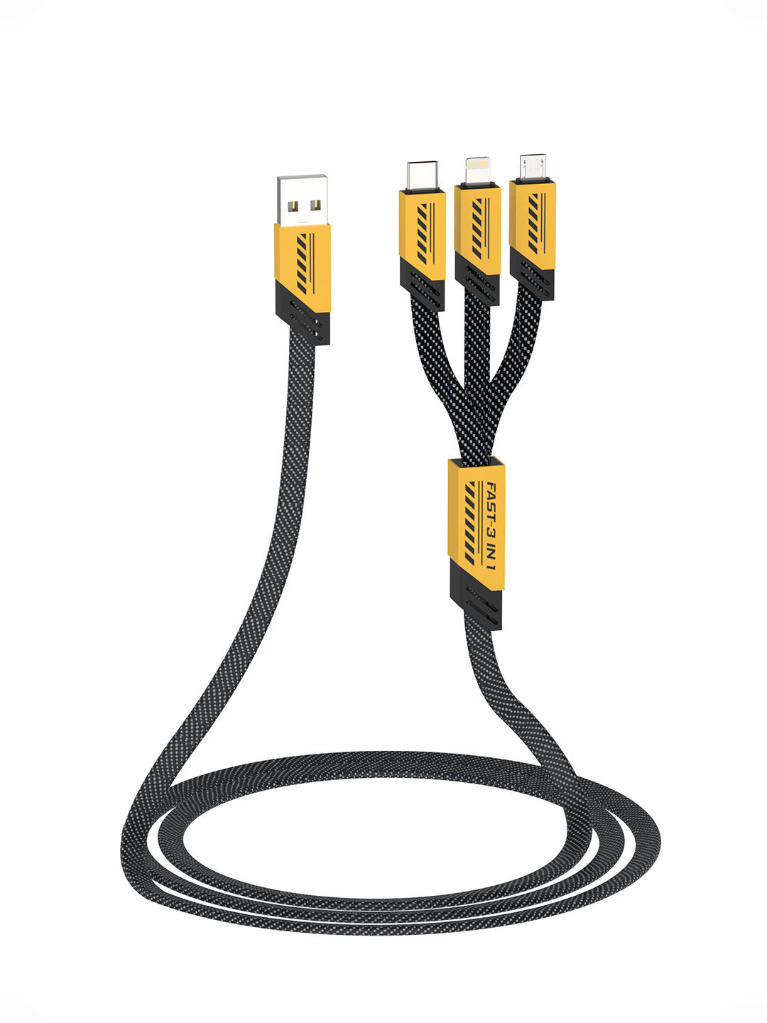 3-in-1 Fast Charging Multi Cable (USB to Type-C / Lightning / Micro USB)