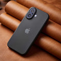 Black Original Camera Safe Silicone Case for Apple iPhone 16