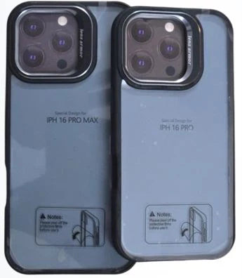 Transparent Shockproof IPhone Back Case with Colored Camera Lens Protection