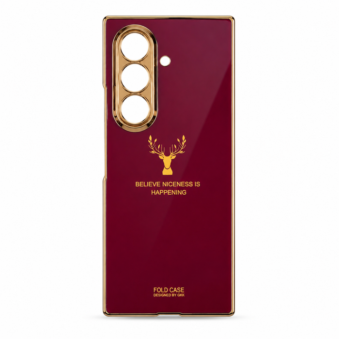 9H Electroplated Glass – Deer & Lion Print | Samsung Fold & Flip
