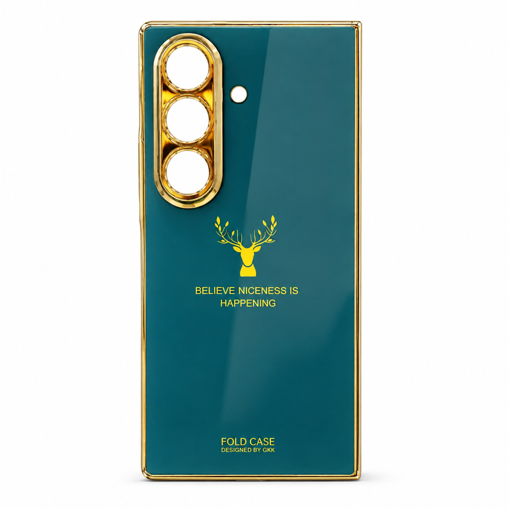 9H Electroplated Glass – Deer & Lion Print | Samsung Fold & Flip