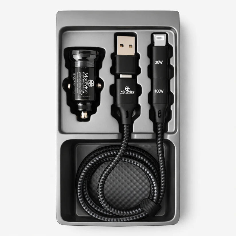 130W Super Fast Car Charger with 4-in-1 Fast Charging Cable