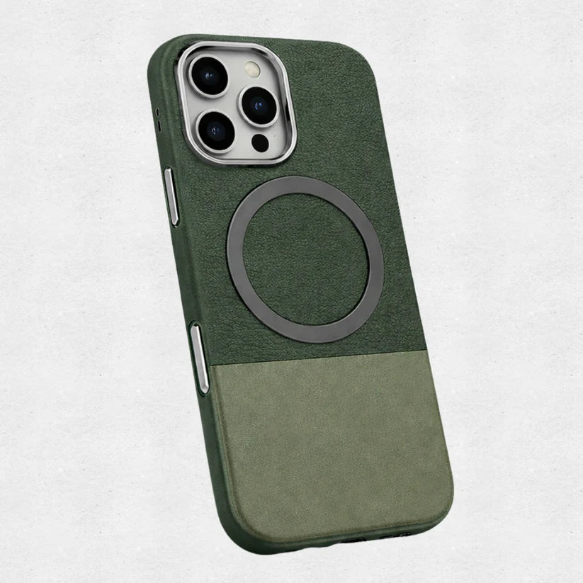Magnetic Compatible Leather Texture Shockproof Case