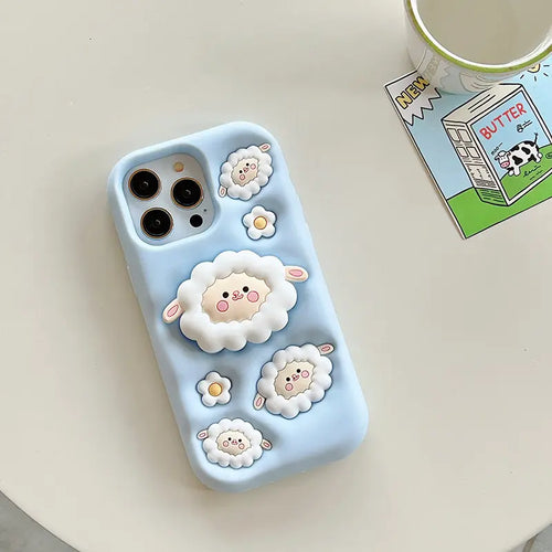 3D Cartoon Baby Sheep iPhone Case