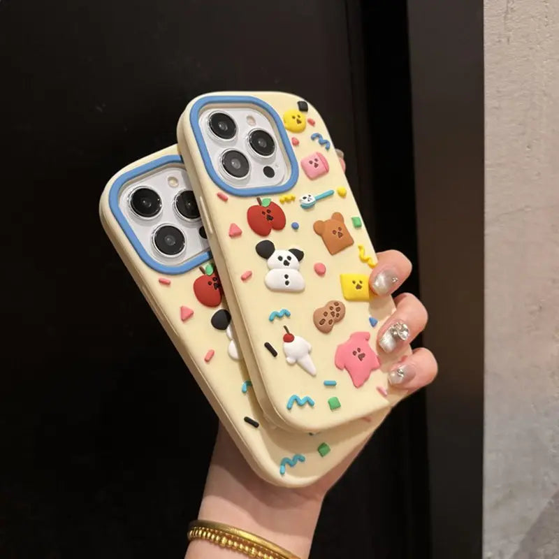 Cute Kawaii Mini Sticker Silicone Protective Case