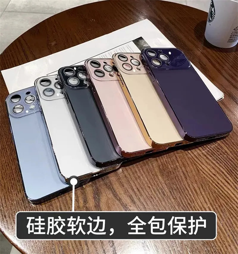 Premium Autofocus Chrome Glass iPhone Case
