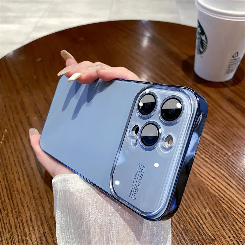 Premium Autofocus Chrome Glass iPhone Case