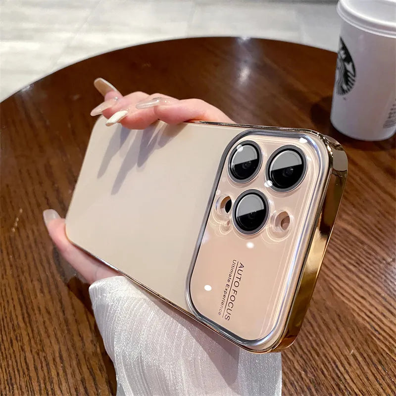 Premium Autofocus Chrome Glass iPhone Case