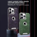 Puloka Electroplated TPU Leather Back Case for iPhone