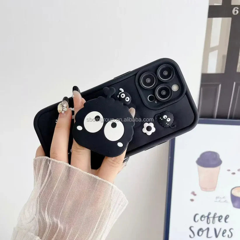 3D Soot Sprites Case with Pop Socket for iPhone