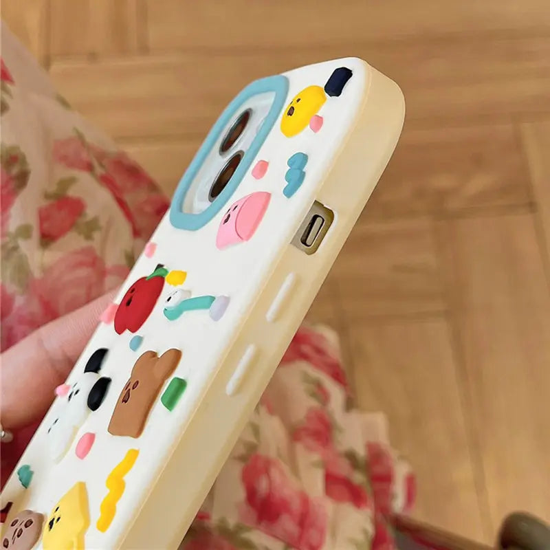 Cute Kawaii Mini Sticker Silicone Protective Case