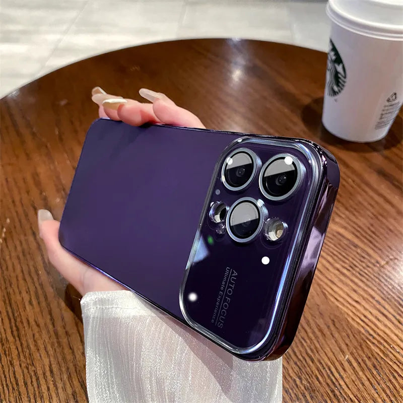Premium Autofocus Chrome Glass iPhone Case