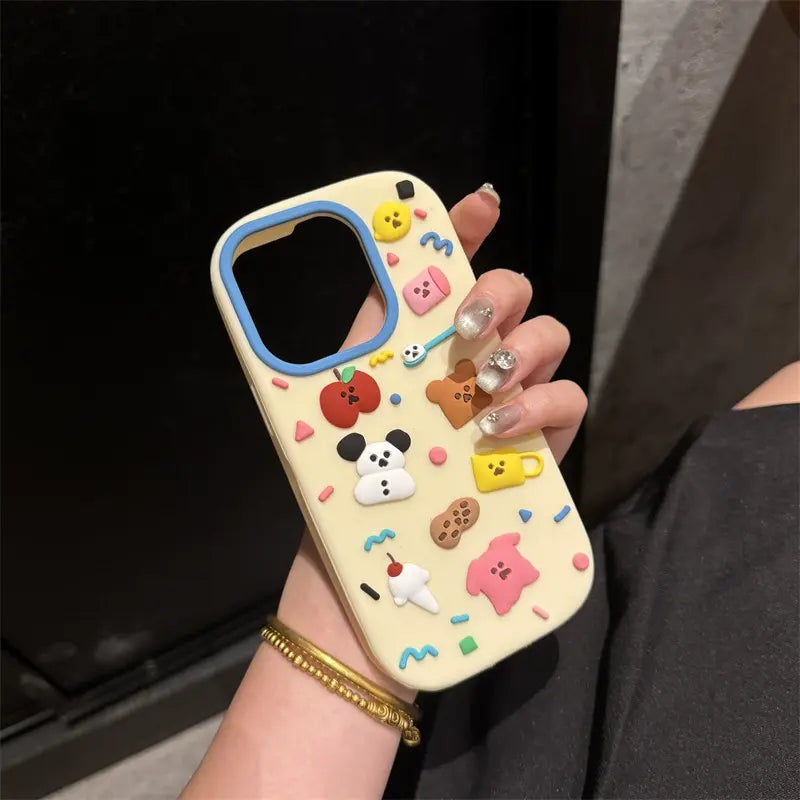 Cute Kawaii Mini Sticker Silicone Protective Case