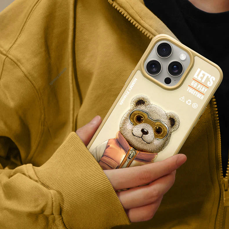 Nimmy Official 3D Cool & Cute Embroidery Case Cover for iPhone 15 Series