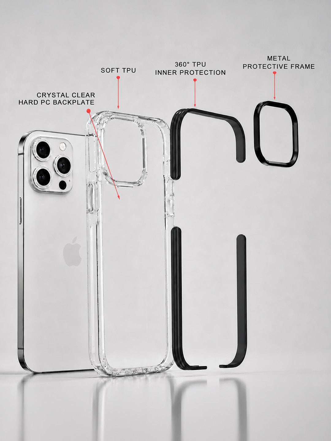 Premium Crystal Clear Hybrid Case for Apple iPhone 17 Pro Max