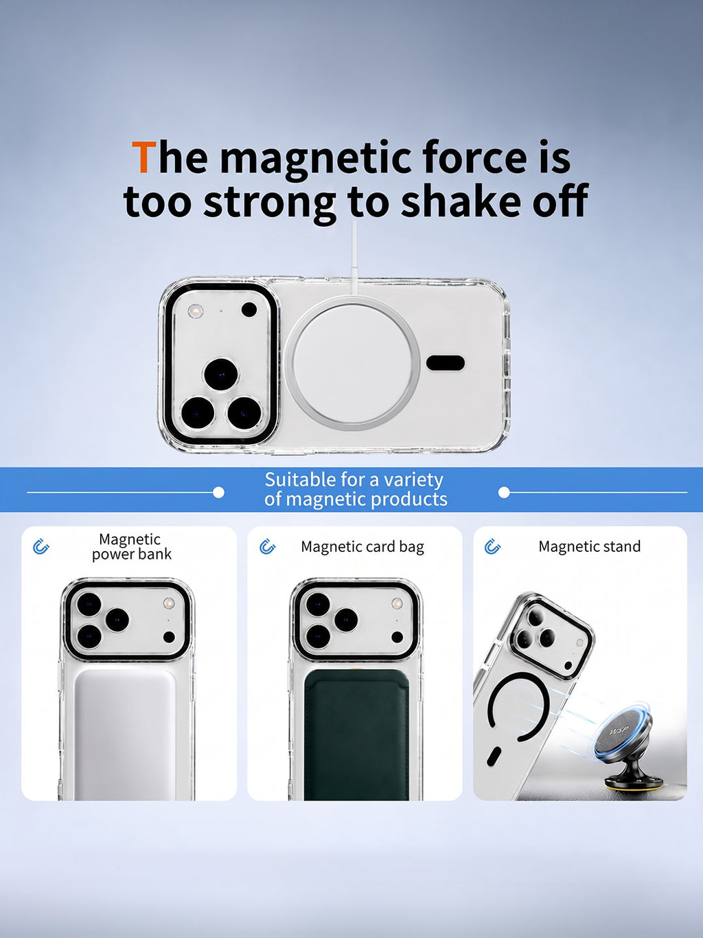 MagSafe Compatible Transparent Case for Apple iPhone 17 Pro Max