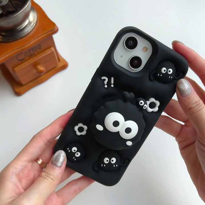 3D Soot Sprites Case with Pop Socket for iPhone
