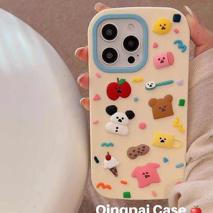 Cute Kawaii Mini Sticker Silicone Protective Case