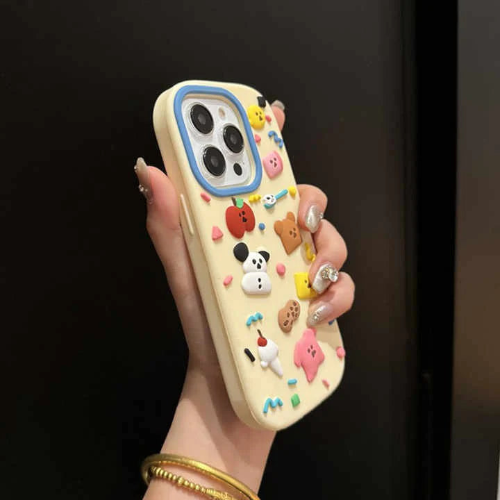 Cute Kawaii Mini Sticker Silicone Protective Case