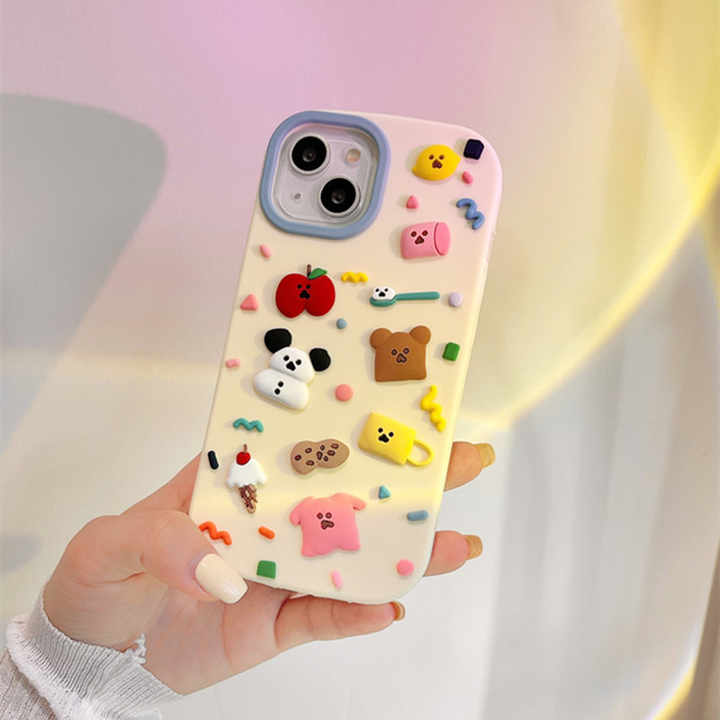 Cute Kawaii Mini Sticker Silicone Protective Case