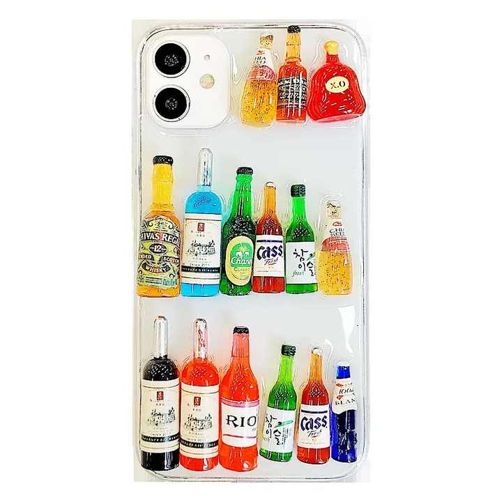 3D Mini Bottle Transparent Shockproof iPhone Case
