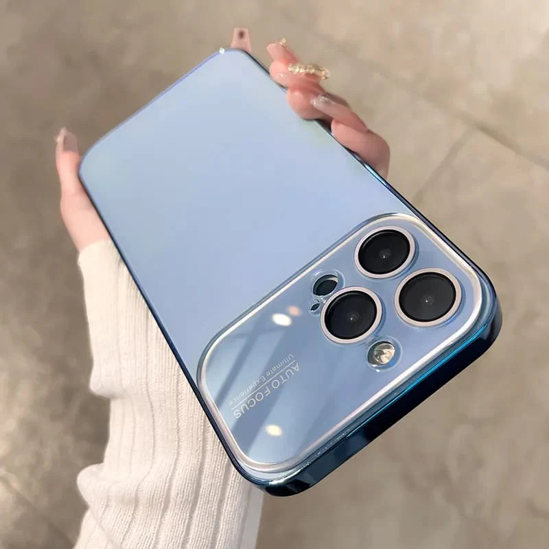 Premium Autofocus Chrome Glass iPhone Case