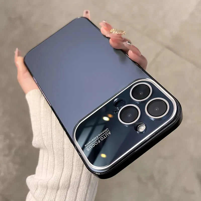 Premium Autofocus Chrome Glass iPhone Case