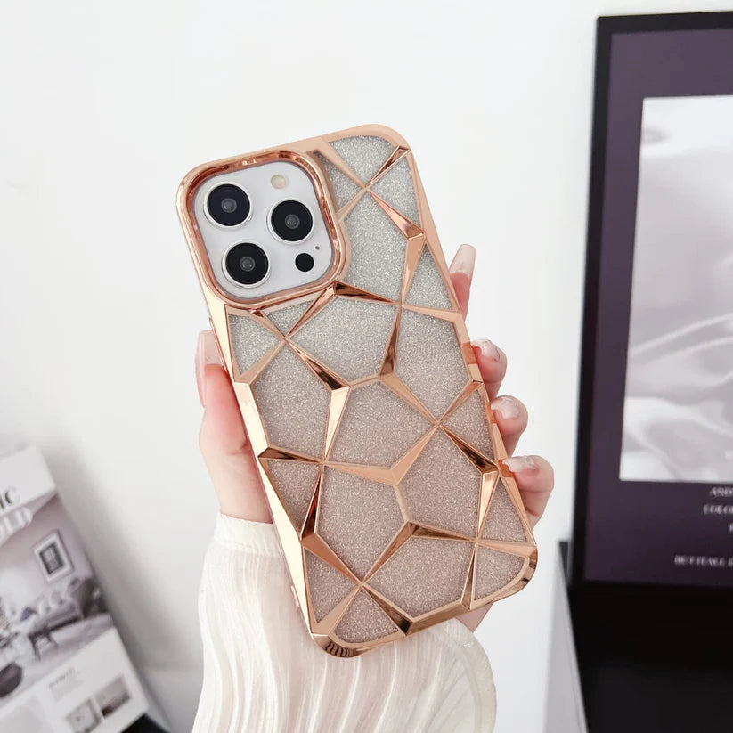 Diamond Shape Luxury iPhone Cover with Geometric Pattern