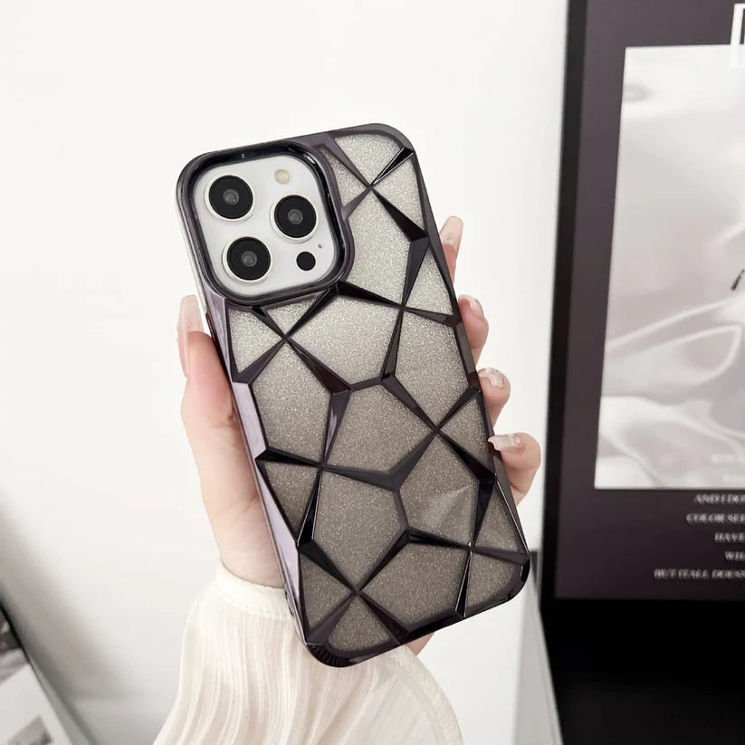 Diamond Shape Luxury iPhone Cover with Geometric Pattern