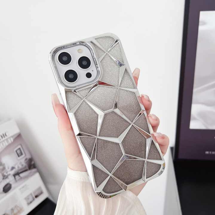 Diamond Shape Luxury iPhone Cover with Geometric Pattern