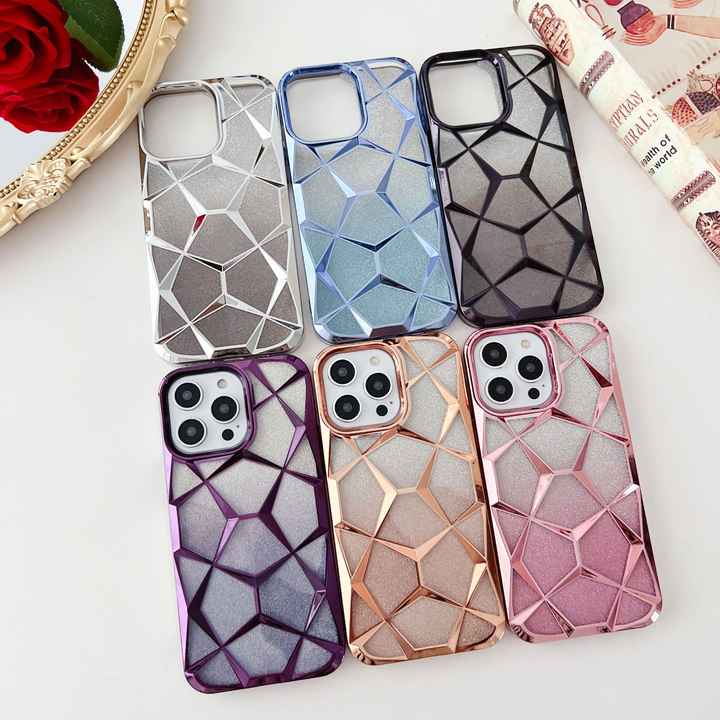 Diamond Shape Luxury iPhone Cover with Geometric Pattern