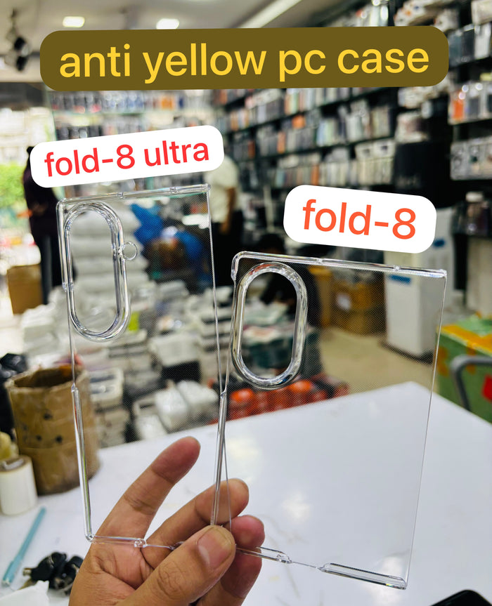 Anti-Yellow PC Crystal Clear Case for Samsung Fold 8 / Fold 8 Ultra