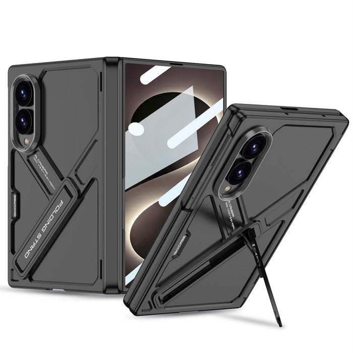 Armour Case with Stand — Magnetic Hinge &amp; Front Glass (Samsung Galaxy Z Fold)