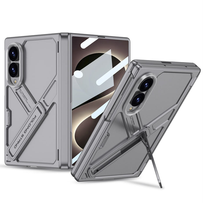 Armour Case with Stand — Magnetic Hinge &amp; Front Glass (Samsung Galaxy Z Fold)