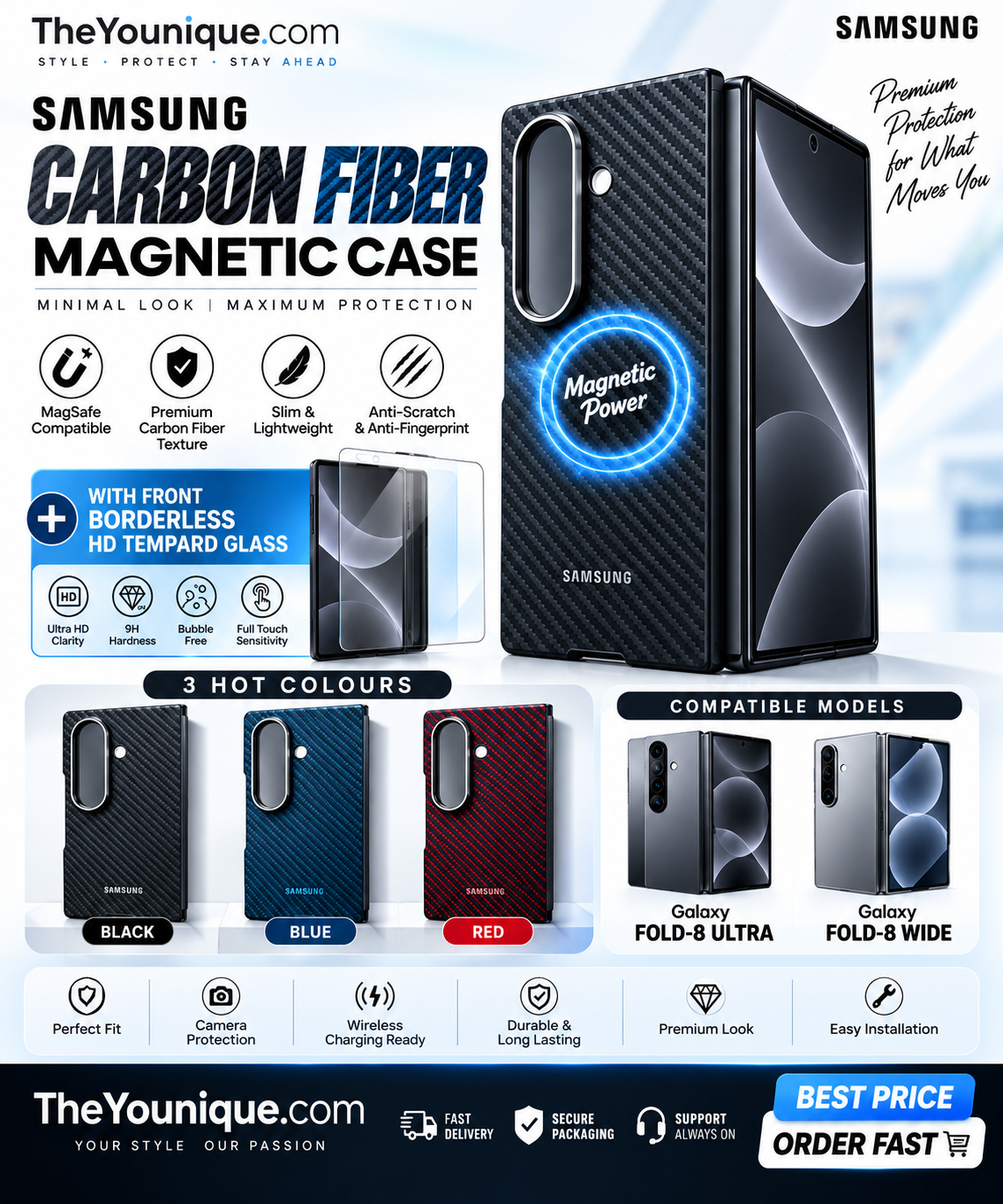 Samsung Carbon Fiber Magnetic Case