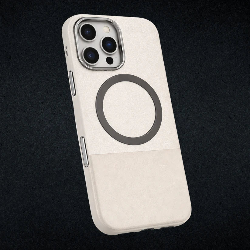 Magnetic Compatible Leather Texture Shockproof Case